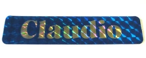 ALTER ORIGINAL PRISMA AUFKLEBER / Old Sticker NAME CLAUDIO (9 x 2 cm) - Bild 1 von 1
