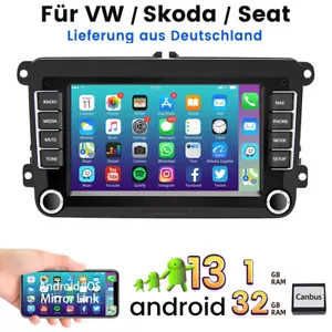 7" Android 13 Autoradio GPS Navi für VW Golf 5 6 Passat Touran Polo Tiguan 2DIN - Bild 1 von 14