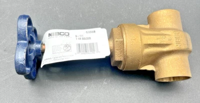 Nibco NJ0500B Solder Ends Bronze Gate Valve, S-111, 1-1/4" *BRAND NEW* - Image 1 of 3