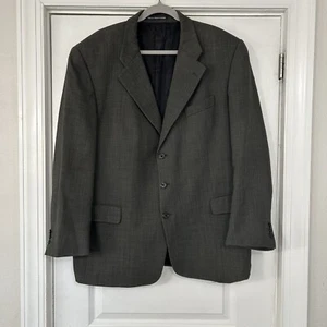 Vintage Beaver Brook 100% Wool Blazer Men’s 46R Sports Coat Jacket Dark Gray VG - Picture 1 of 21