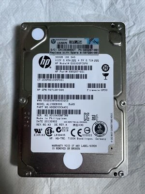 HP EG0300FCSPH 300GB SAS 6G 10K HDD 10.000 U/min 2.5" Festplatte - Bild 1 von 4