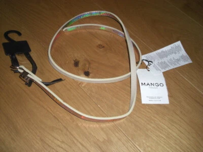 Mango Damengürtel Gr.M 85 cm 1cm metallic schimmernd - Bild 1 von 3