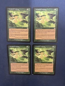 MTG 4X ONSLAUGHT WORDS OF WILDING MAGIC THE GATHERING RARE GREEN ENCHMENT - Bild 1 von 6