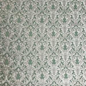 Wallpaper floral Victorian Vintage damask Royal green brass metallic Textured 3D - Picture 1 of 12