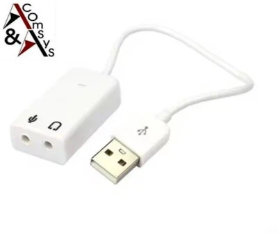 Mini Soundkarte USB 7.1 Kanal Dynamic 3D Surround Sound 5HV2 Weiß 10cm - Bild 1 von 4