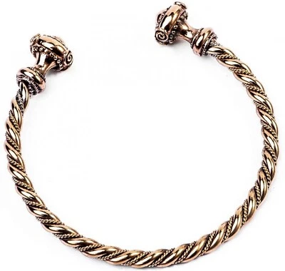 Bronze schöne keltischer Armreif Gr.S tolle Kopfverzierungen Kelten Armspange - Bild 1 von 4