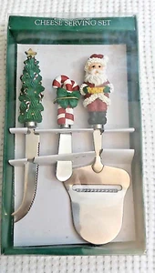 Vintage Boston Warehouse Weihnachten Käse Servier Set 3 Stück Streuer Neu Verpackt 1998 - Bild 1 von 9