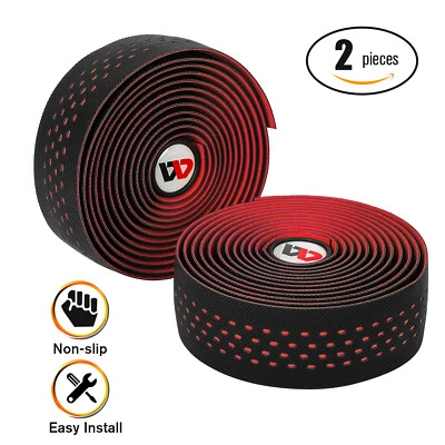 WEST BIKING Road Bike Handlebar Tape PU EVA Bicycle Bar Tape Bar Ends a Pair - Image 1 of 4