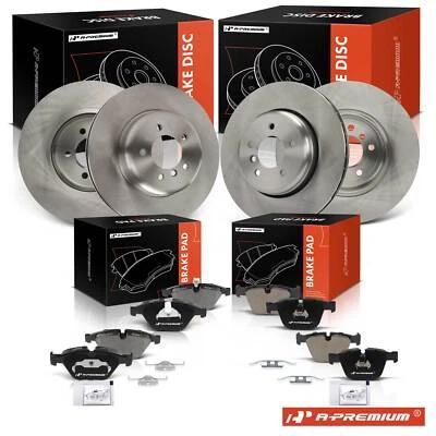A-Premium Disc Brake Rotor & Brake Pads Front & Rear for BMW 650i 2006-2010 550i - Image 1 of 4