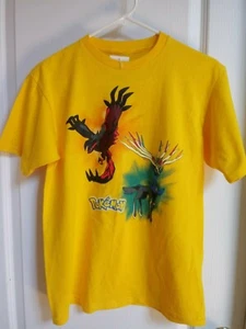 Nintendo Pokemon X and Y Kids Boys Youth Teen Tee Yellow T-Shirt size L NWT - Picture 1 of 1