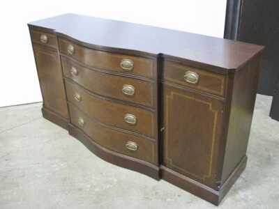 Beautifully Restored Federal 1950 High-End Inlay Irwin Furniture Mahogany Buffet - Image 1 of 4