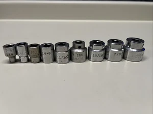Mac X Series 3/8" Drive Shallow SAE 1/4"-1" 9pc 6 Point USA #7E1 - Picture 1 of 16