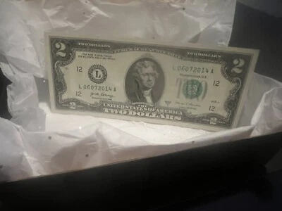 🍀$2 Bill 🎉BIRTHDAY NOTE🎉Uncirculated 🎉06-07-2014🎉 - Image 1 of 2