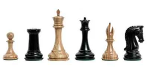 Exotique Collection Imperial Collector Series Chess Pieces 4.4" King Black Limba - Picture 1 of 12