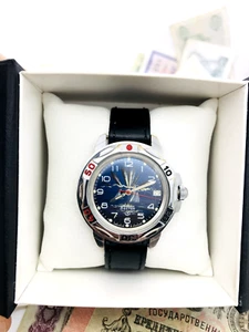 🌤 Vintage Komandirskie Vostok Wostok Watch Commander Military Dawn Soviet 2414 - Picture 1 of 12
