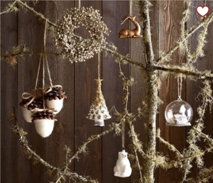 Potterybarn Holiday Cloche Ornament & Forest Gnome Coaster Set - Picture 1 of 11