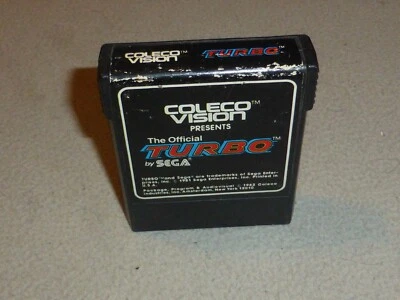 VINTAGE COLECO COLECOVISION TURBO GAME CARTRIDGE ONLY 1982 SEGA - Image 1 of 2