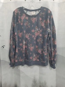 Knox Rose Woman's Large Long Sleeve Multi Color Polyester Mix Sweater Crew Neck - Picture 1 of 5