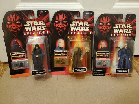 Star Wars Episode 1 The Phantom Menace 3 Figure Lot Palpatine, Valorum Cover