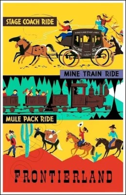 Póster Disneyland Stage Coach Ride 11X17 - Frontierland  Foto 1 de 4
