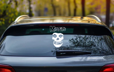 HANDMADE Misfits Skull Car Decal Vinyl Glossy Band Logo Bumper Sticker Horror Punk Danzig