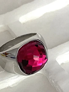Swarovski Ring Dot 5160888, rhodiniert, rubinrot, silberfarben, Gr. 55, neu! - Bild 1 von 18