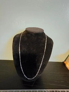 Mexico Sterling Silver 925 stamped Figaro Chain Necklace 21” Unisex 3mm 4.36gr - Picture 1 of 7