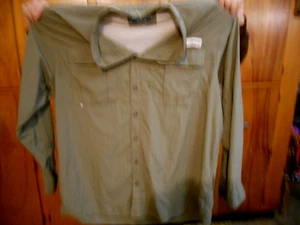 MAGELLAN FISH GEAR RELAXED FIT MENS SHIRT 2XL-T VENTED MOSITURE-WICKING GREEN - Picture 1 of 8