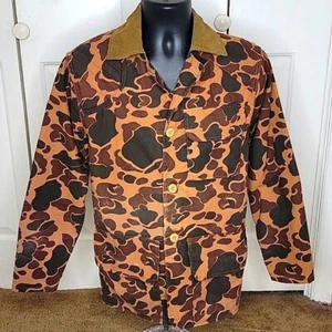 SafTBak Camouflage Duck Hunting Jacket Size Small Water Repellent Corduroy - Picture 1 of 8