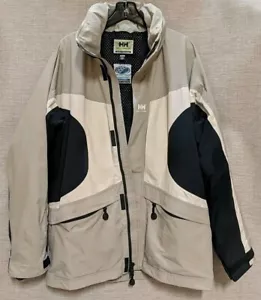 Vintage Men’s Helly Hansen Equipe Ski Rain Jacket HellyTech Waterproof Medium - Picture 1 of 20