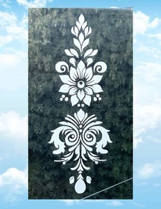 LARGE ETCHED GLASS VINYL DESIGN DECAL FOR PATIO DOOR/WINDOWS, SHOWERS FROSTED - Picture 1 of 10