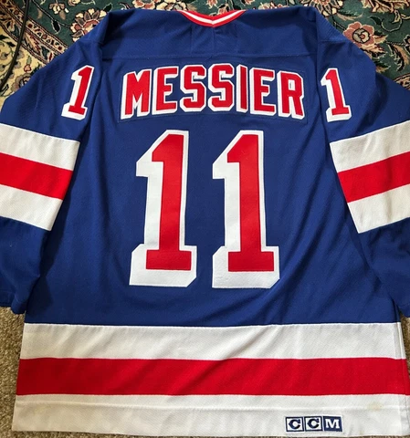 Vintage Mark Messier New York Rangers CCM Jersey Blue XL Cover