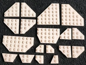 LEGO White Wedge Plates Corner Angled Cut Flat Base Floor x18 Pieces Bundle Lot - Picture 1 of 4