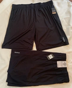 Men’s Reebok Black 2XL Shorts  2 Pair New With Tags  - Picture 1 of 5