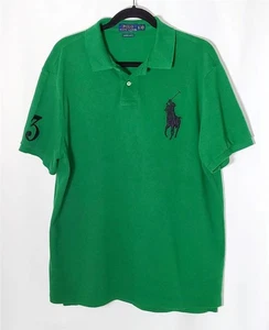 POLO Ralph Lauren XL Malla Verde Big Pony Manga Corta #3 Ajuste Personalizado - Imagen 1 de 4