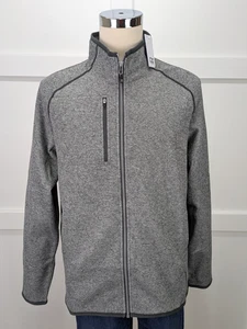 Cutter & Buck Mainsail Knit Full Zip Jacket Gray Outdoor Golf Casual Men’s XL - Picture 1 of 8