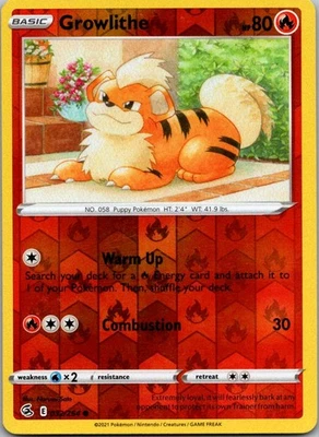 Growlithe Common SWSH08: Fusion Strike 032/264 NM - Image 1 of 2