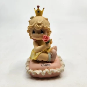 2005 Precious Moments June Birthstone Porcelain Angel Girl With Crown & Flower - Picture 1 of 11
