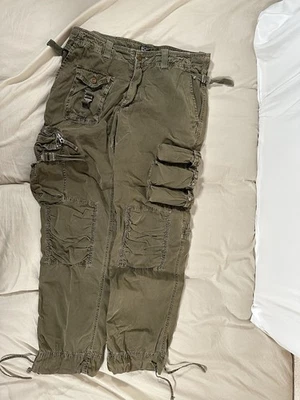 Polo Ralph Lauren 33x32 Verde Militar Carga Pantalones Tácticos Hebilla Paracaidistas Foto 1 de 4