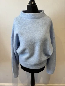 Zara Strickpullover babyblau Wollmischung Damen Größe Small S - sehr guter Zustand - Bild 1 von 10