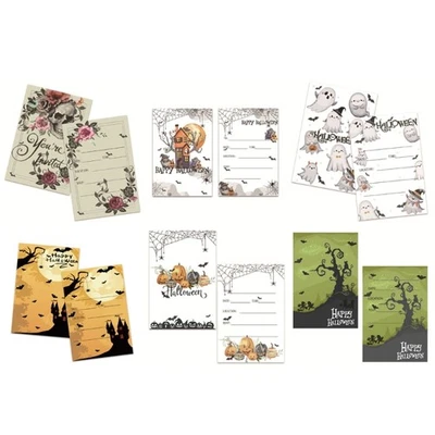 10Pcs Halloween Invitation Invitation Postcards Halloween Greeting Cards 4x5Inch - Image 1 of 4