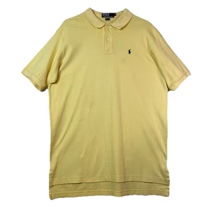 Polo Ralph Lauren Vintage Hecho en EE. UU. Polo Para Hombre Talla XL Alto Amarillo Años 90 Preppy - Imagen 1 de 9