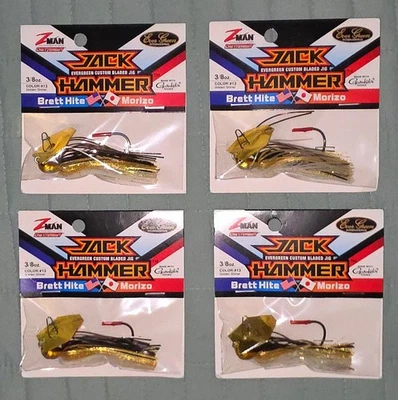 ❗️ЛОТ ИЗ 4❗️Z-MAN CHATTERBAIT ОТБОЙНЫЙ МОЛОТОК лезвия джиги Zman приманки 3/8 унций золото  - Изображение 1 из 2