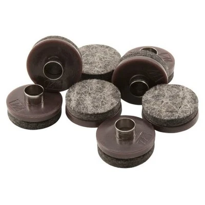 Almofadas para móveis de feltro resistentes 7/8" redondas 7/8 polegadas marrom pacote padrão - Imagem 1 de 4