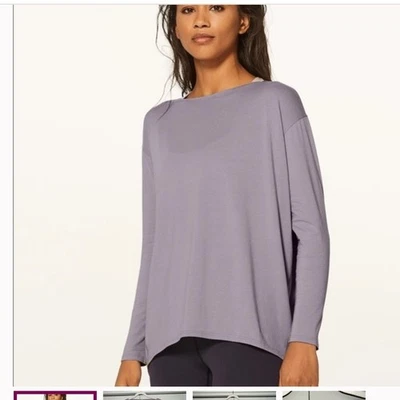 Top Lululemon espalda en acción manga larga talla 6 Foto 1 de 4