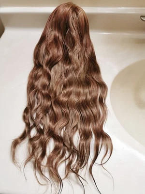 Quality European Front Lace Brown Human Hair wig 21"  - Image 1 of 4