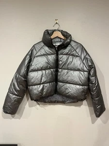 Forever 21 Damen Steppjacke Silber Grau Extra Small XS - Bild 1 von 3