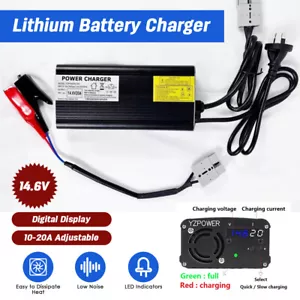 Lithium AC/DC 14.6V 10-20AMP Charger For Lithium Iron Phosphate(LiFePO4) Battery - Picture 1 of 14
