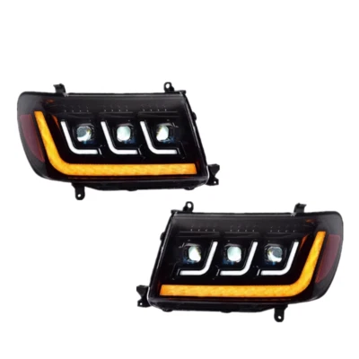 Для 1998-2007 Land Cruiser LC100/4500 DRL пара фар в сборе полный светодиодный светильник - Изображение 1 из 4