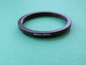 55 mm a 49 mm 55-49 paso abajo macho-femenino adaptador de anillo 55 mm-49 mm - Imagen 1 de 2